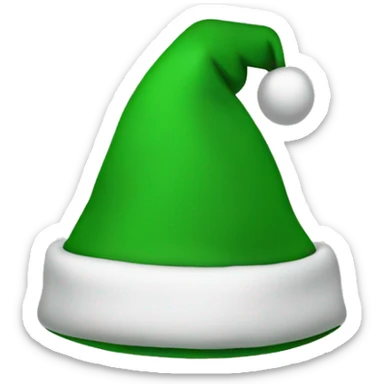Green Santa hat sticker