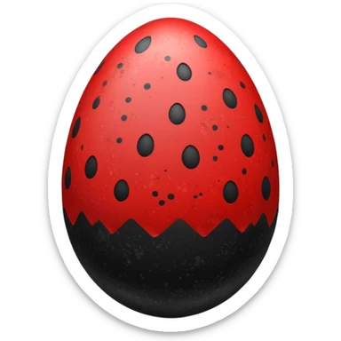 easter egg red and black faded sticker