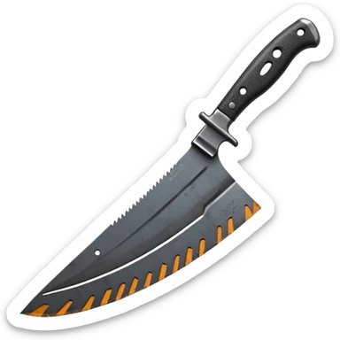 dark metal machete  sticker