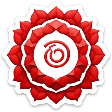 Root chakra symbol sticker