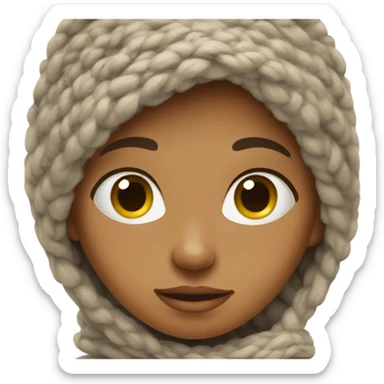 Girl wearing sweater sticker