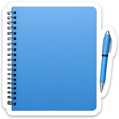 blue spiral notebook sticker