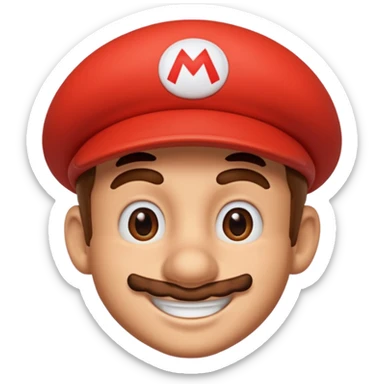 Mario face sticker