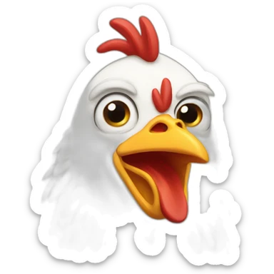 judgmental chicken sticker