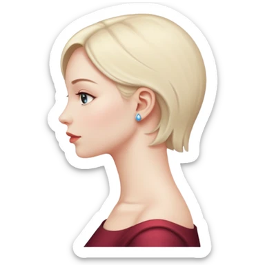 woman neck in profile sticker