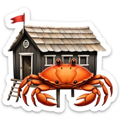 crab house sticker