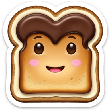 Toast mit Schokocreme sticker