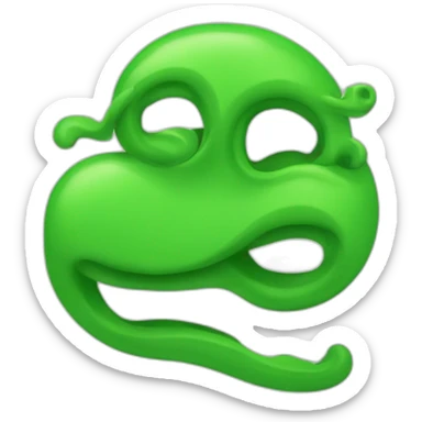 green squiggle from left bottom corner to right upper corner sticker