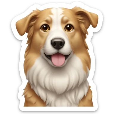 Un chien avec la tete de un chat sticker