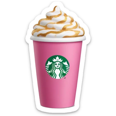 pink starbucks christmas cup  sticker
