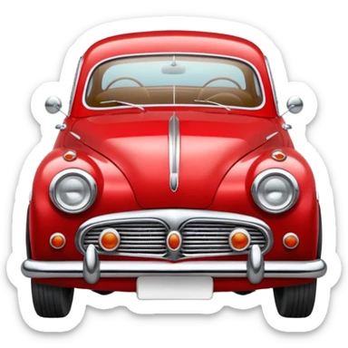 Illustrate a classic vintage car with chrome details & round headlights. sticker