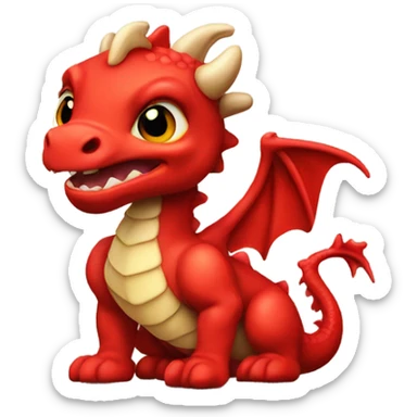 Baby red Welsh dragon  sticker