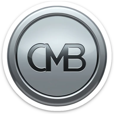 Circle with MB written on it sticker
