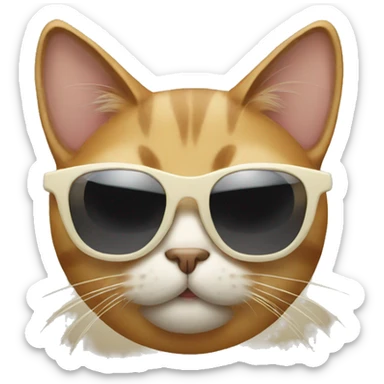 Cat with sunglasses sticker