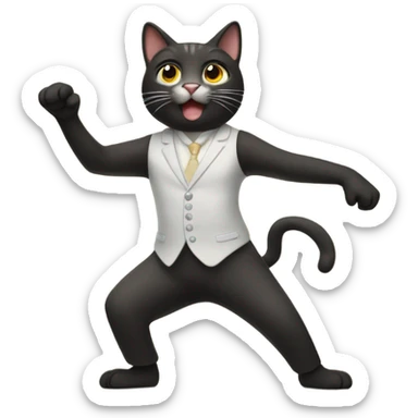 A dancing cat emoji  sticker