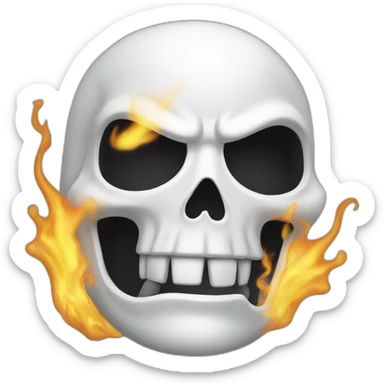 white ghost rider sticker
