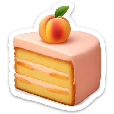 Peach cake sticker