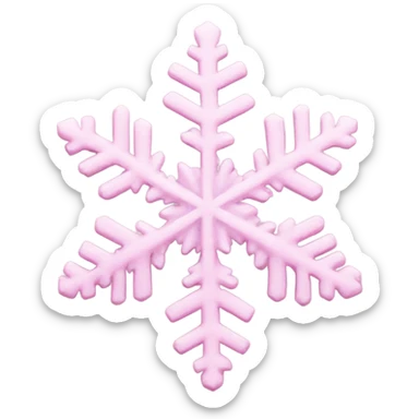pastel pink snowflake  sticker
