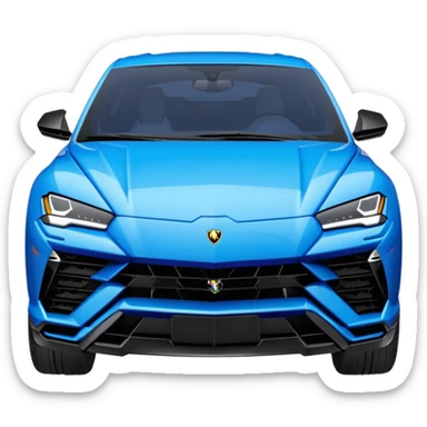 lamborghini urus de face bleu sticker