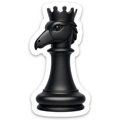 black chess piece, rook piece sticker