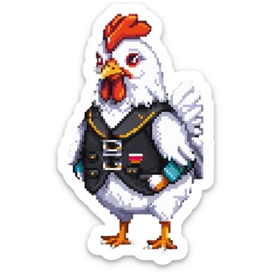 chicken jockey sticker