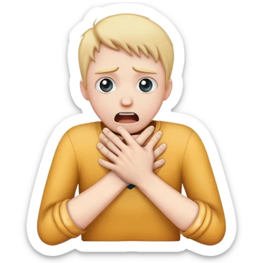 hands chocking a person  sticker