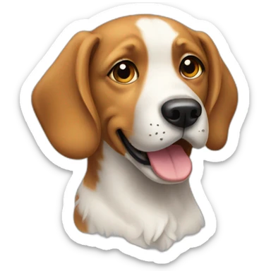 Dog wearing dog  sticker