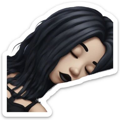 Goth girl sleeping sticker