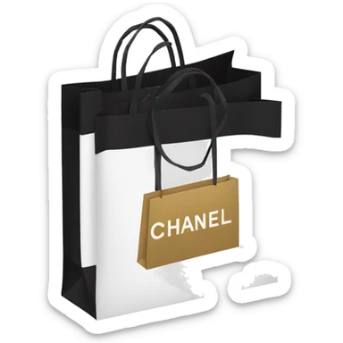 Chanel Prada paper shopping bags sticker