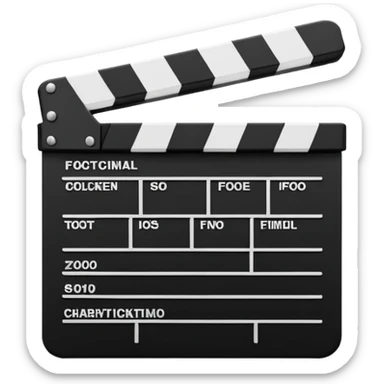 movie clapperboard mid-snap sticker