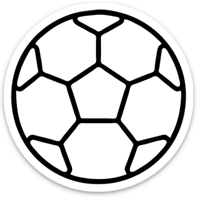 Soccer ball with detailed hexagon pattern sticker