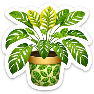maranta lemon lime plant sticker