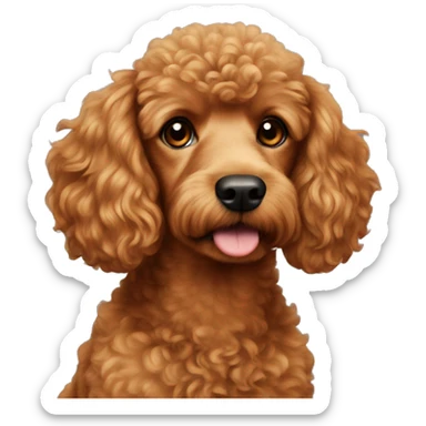 Red golden poodle mix mini sticker