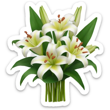 bouquet of lillies  sticker