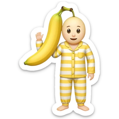 A banana in pajamas  sticker