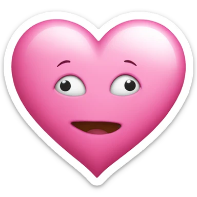 pink heart sticker