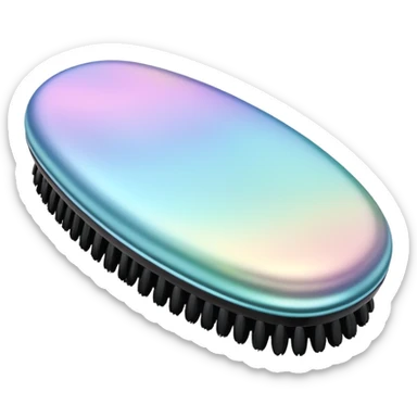 Iridescent hairbrush sticker