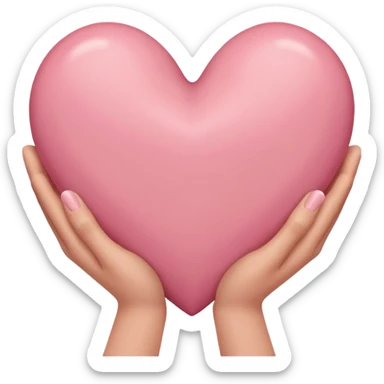 руки держат сердечко sticker