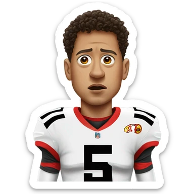 Patrick Mahomes crying to a referee  sticker