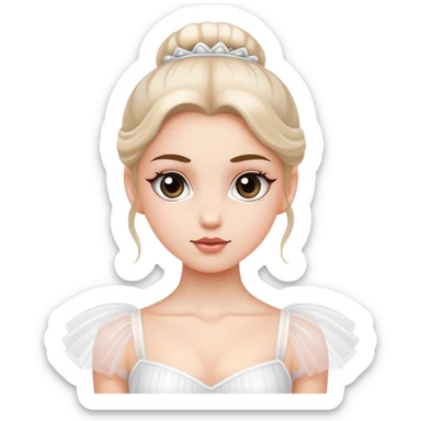 a ballerina white girl sticker