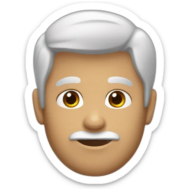 un chico de piel blanca, con pelo marrón y ojos marrones sticker