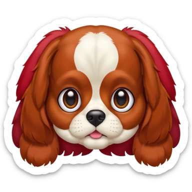 king charles cavalier all ruby colored sticker