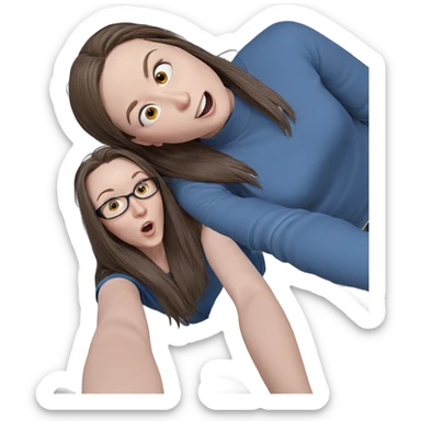 two girls selfie moment sticker