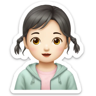 babie girl of Korean sticker