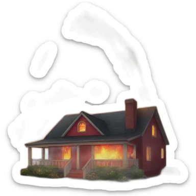 rainbow fire sticker