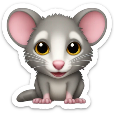 possum with had sticker