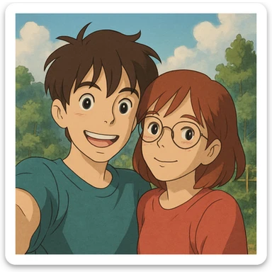 couple selfie sticker