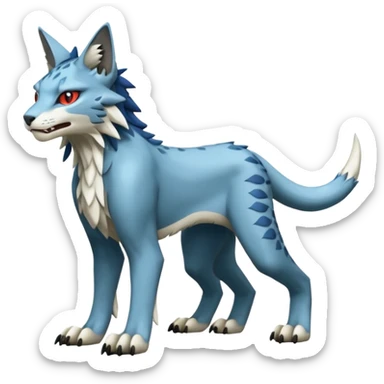 Lynx-Sergal-Vernid-Fakémon-Pokémon-creature (full body) sticker