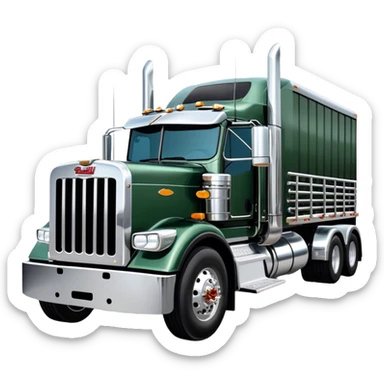 peterbilt with cattle trailer sticker