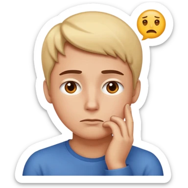 Create a realistic emoji of a person making some decisions  sticker